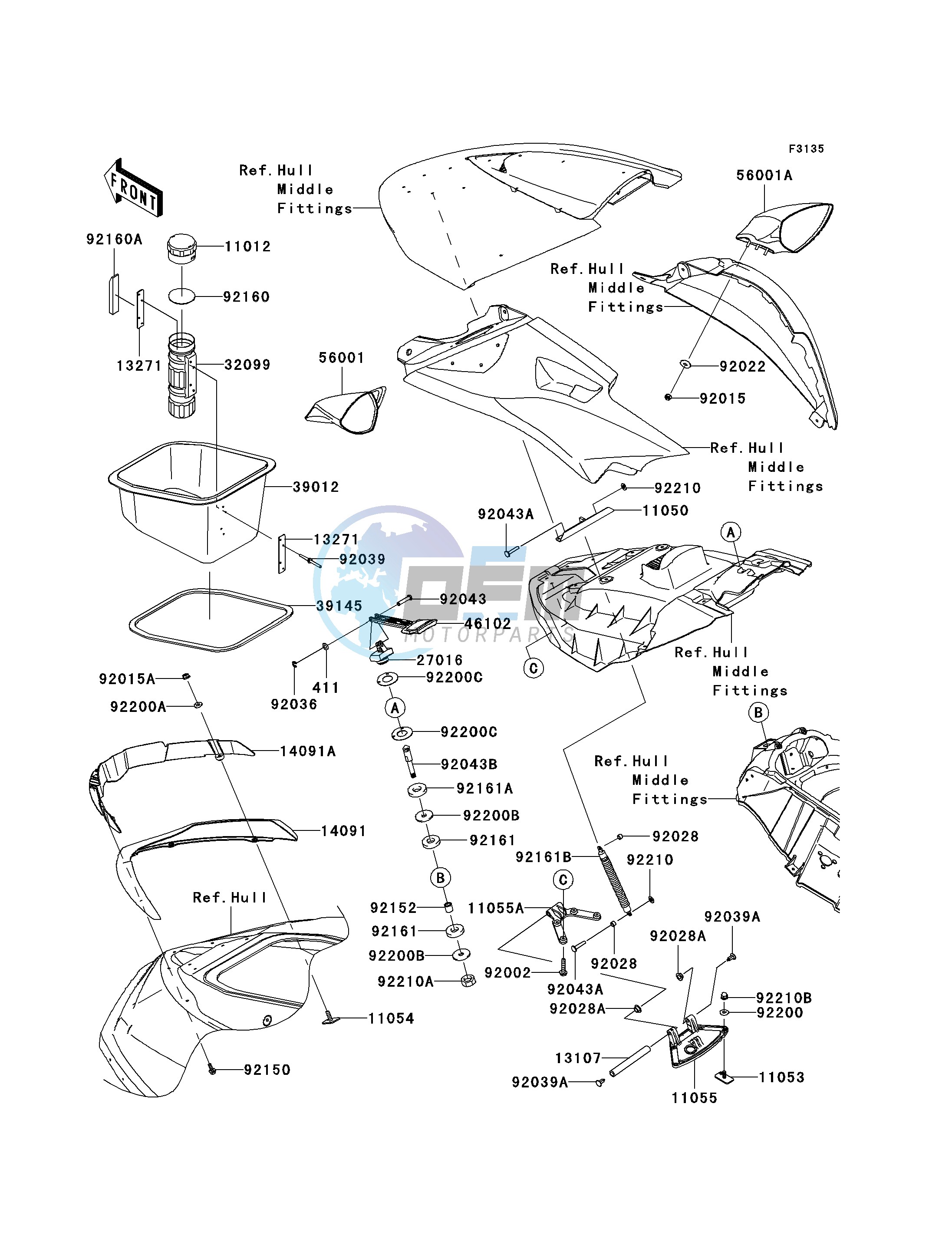 HULL FRONT FITTINGS