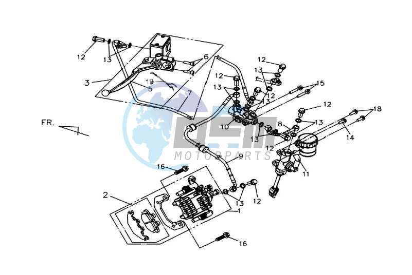 REAR BRAKE CALIPER / BRAKE MOUNT