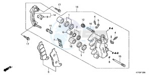 SH125RB drawing FRONT BRAKE CALIPER