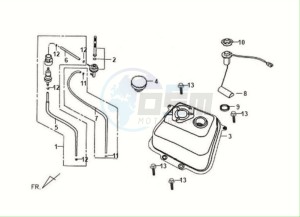 FIDDLE II 125S drawing FUEL TANK - FUEL CUT