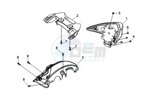 VS125S drawing TAIL LIGHT - INNER MUDGUARD