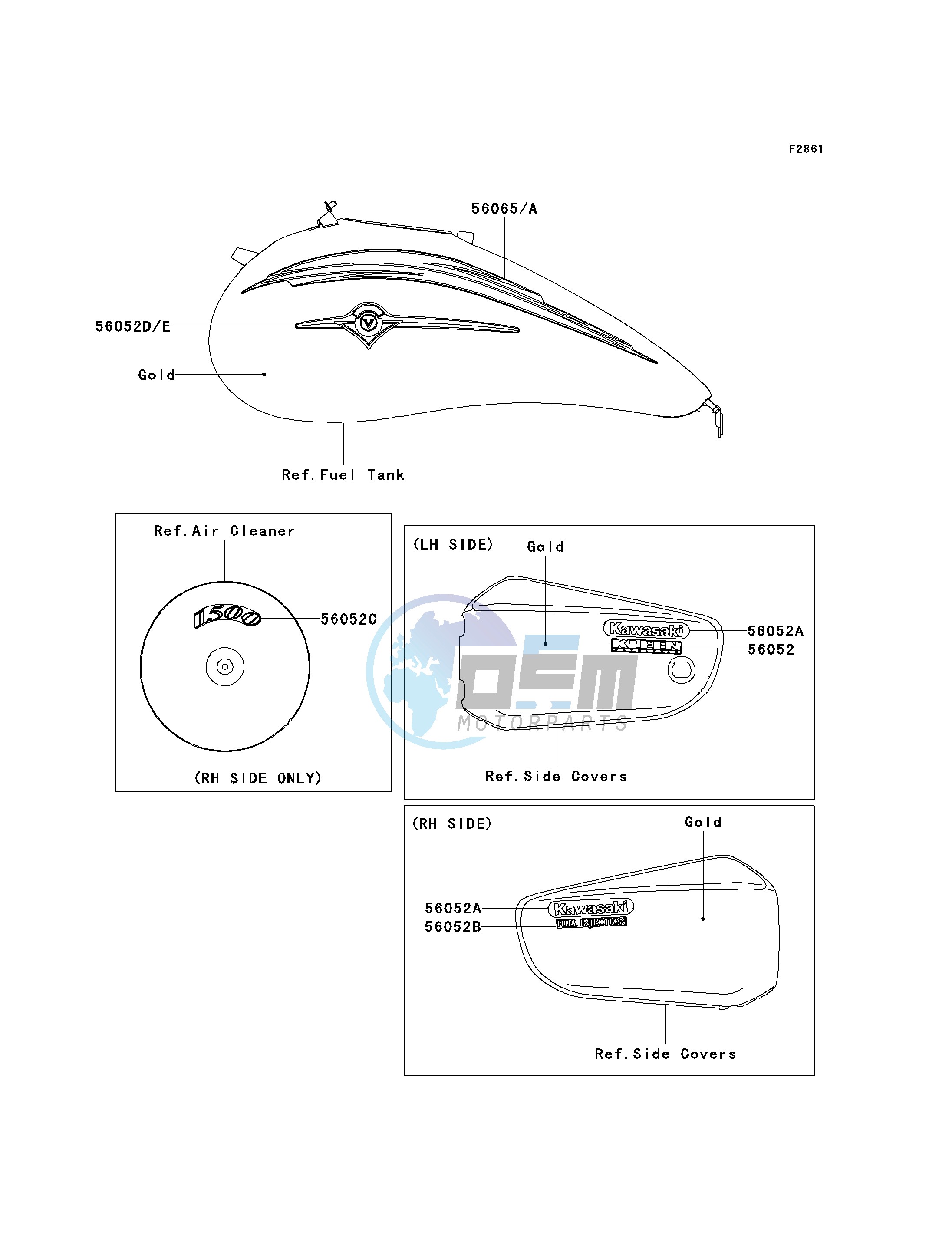 DECALS-- GOLD- --- VN1500-P1- -