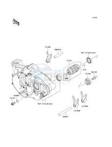 KX 250 W [KX250F MONSTER ENERGY] (W9FA) W9FA drawing GEAR CHANGE DRUM_SHIFT FORK-- S- -