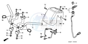 TRX250TM9 Australia - (U) drawing HANDLE PIPE