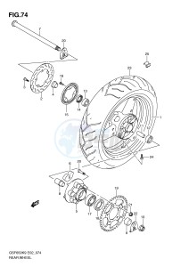 GSF650 (E2) Bandit drawing REAR WHEEL (GSF650AK9 SAK9 UAK9 SUAK9 AL0 SAL0 UAL0 SUAL0)