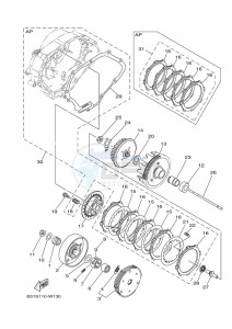 TT-R110E (B51U) drawing CLUTCH