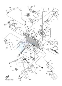 XJ6FA 600 DIVERSION F (ABS) (1DG7 1DG8) drawing RADIATOR & HOSE