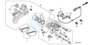 CB600FA39 UK - (E / ABS MKH ST) drawing REAR BRAKE CALIPER (CB600FA/FA3)