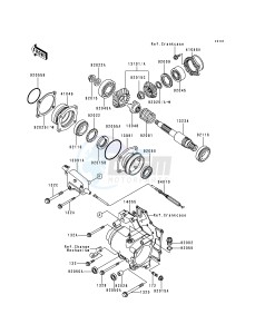 KLF 300 B [BAYOU 300] (B5-B9) [BAYOU 300] drawing FRONT BEVEL GEAR