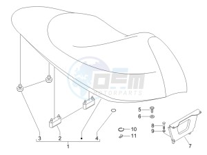 Runner 125 VX 4t Race e3 drawing Saddle seats - Tool roll