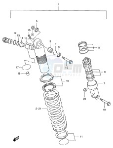 RM125 (E2) drawing SHOCK ABSORBER (MODEL T)