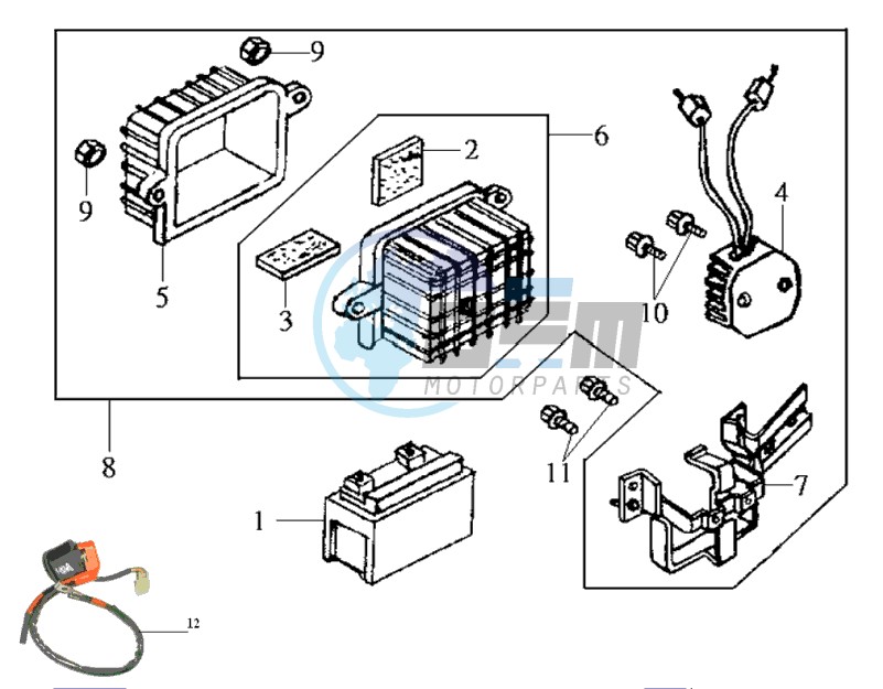 BATTERY - BATTERY HOLDER