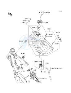 KX250F KX250W9F EU drawing Fuel Tank