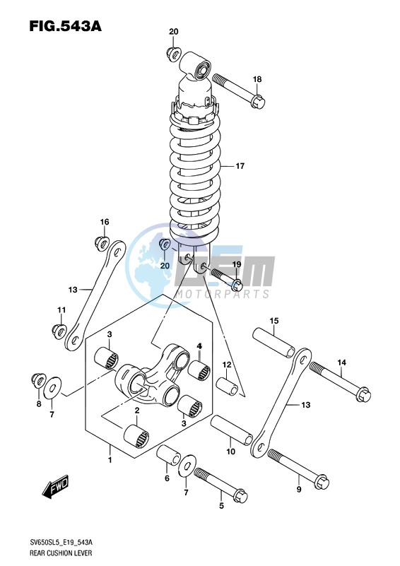 REAR CUSHION LEVER