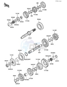 ZX 900 A [NINJA] (A1-A2) NINJA 900 drawing TRANSMISSION