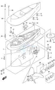 DF 225 drawing Gear Case (C/R)