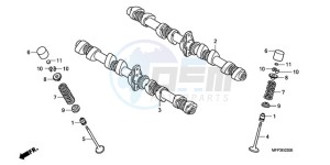 CB1300SA9 Australia - (U / ABS BCT MME TWO TY2) drawing CAMSHAFT/VALVE