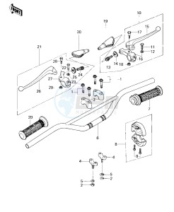 KDX 80 A [KDX80] (A1-A2) [KDX80] drawing HANDLEBAR