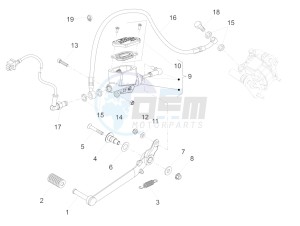 RS 125 RS 4T E4 ABS (EMEA) drawing Rear master cylinder