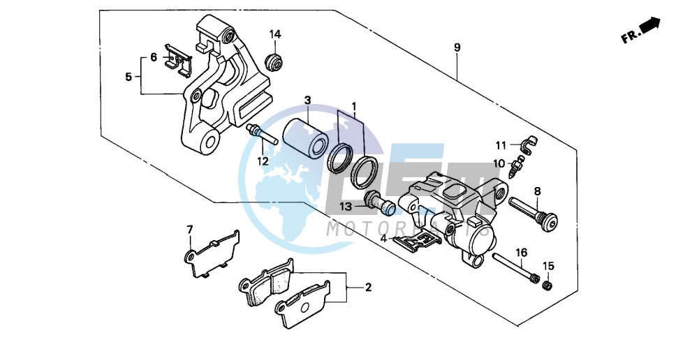 REAR BRAKE CALIPER