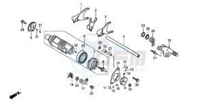 TRX300EX SPORTRAX 300EX drawing GEARSHIFT DRUM (TRX300EX'07,'08)