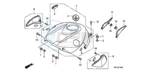 CBR1000RRA BR / HRC drawing TOP SHELTER