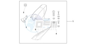 CBR1000RA9 France - (F / ABS CMF HRC MKH MME) drawing HUGGER REPSOL REPLICA