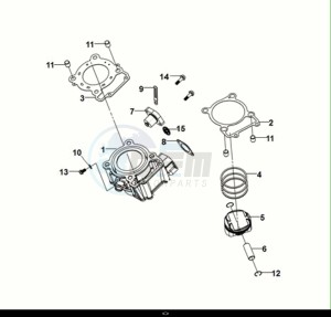 NH-T 200I (MG20BW-EU) (E5) (M1) drawing CYLINDER - PISTON