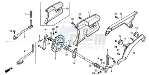 PK50S drawing PEDAL/KICK STARTER ARM