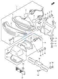 SV650S (E2) drawing TAIL LAMP