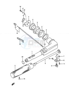 DT 4 drawing Tiller Handle (1988 to 1992)