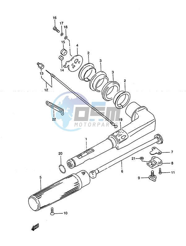 Tiller Handle (1988 to 1992)