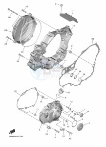 YZ450F (BR96) drawing CRANKCASE COVER 1