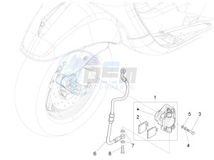 SXL 150 4T 3V CARB drawing Brakes pipes - Calipers