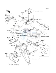 ER 650 A [ER-6N (EUROPEAN] (A6S-A8F) A7F drawing TAILLIGHT-- S- -