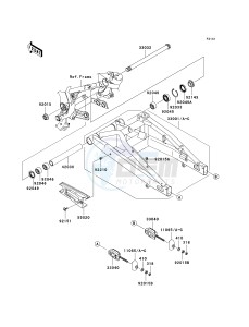 EX 650 A [NINJA 650R] (A6F-A8F) A6F drawing SWINGARM