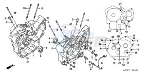 NT700VAA UK - (E / ABS MKH) drawing CRANKCASE