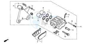 GL1500CT VALKYRIE drawing REAR BRAKE CALIPER