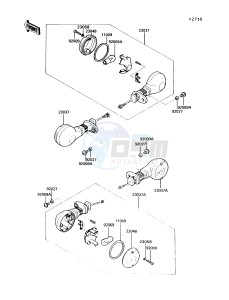 VN750 A [VULCAN 750] (A6-A9) [VULCAN 750] drawing TURN SIGNAL