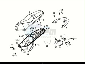 JET 14 125 LC ABS (E5) (XC12WZ-EU) (M1) drawing SEAT - REAR GRIP