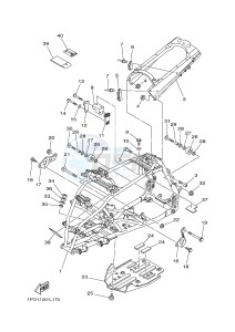 YFZ450 YFZ450B (1PD2 1PD3 1PD1) drawing FRAME