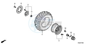 TRX500FPAC drawing FRONT WHEEL