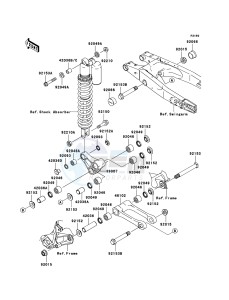 KX125 KX125M8F EU drawing Suspension