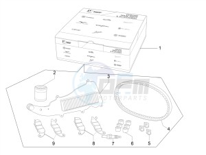 GTS 300 IE ABS E4 (APAC) drawing Complete wear and maintenance kit