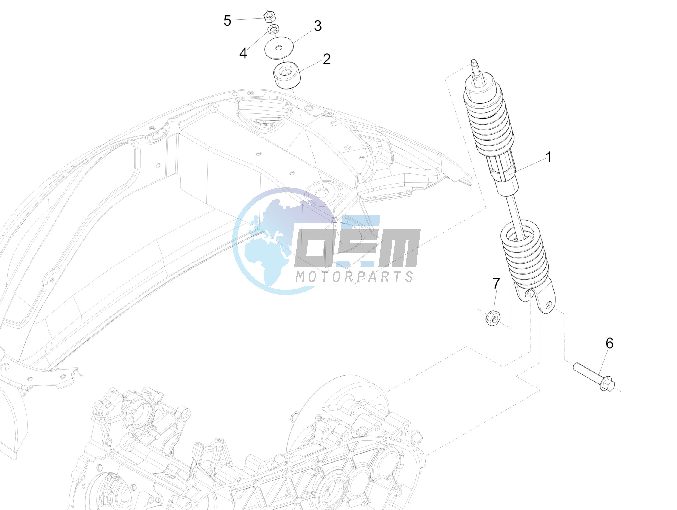 Rear suspension - Shock absorber/s