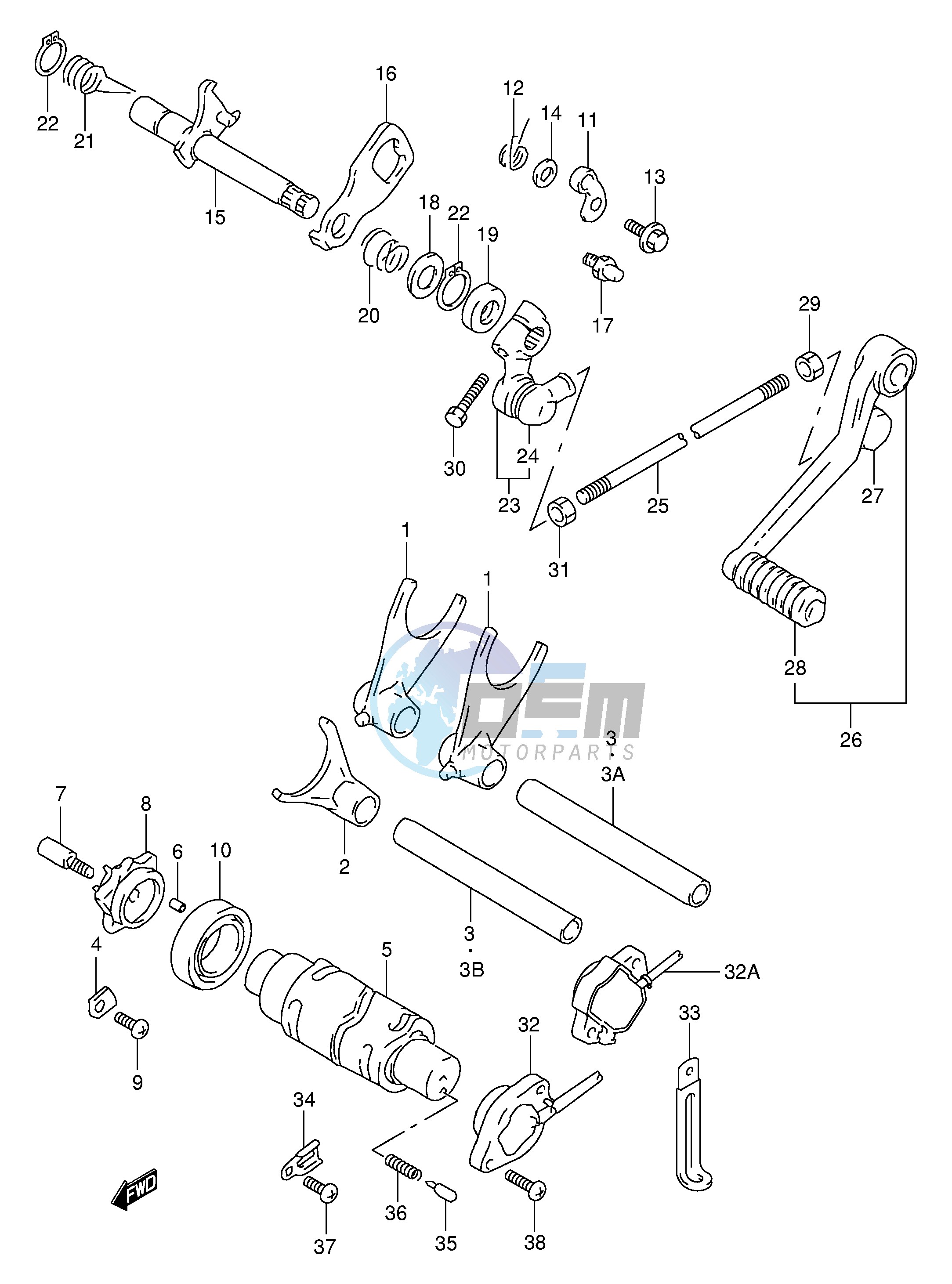 GEAR SHIFTING (MODEL V W)