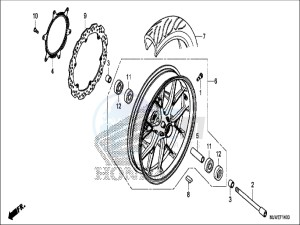 CBR500RAH CBR500R ED drawing FRONT WHEEL