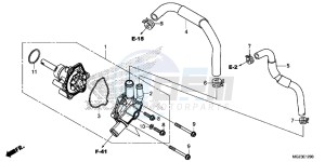 CBR500RE CBR500R UK - (E) drawing WATER PUMP