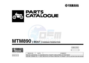 XSR900 MTM890 (BEA7) drawing Infopage-1