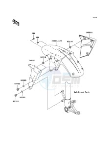 NINJA ZX-10R ZX1000D6F FR GB XX (EU ME A(FRICA) drawing Front Fender(s)